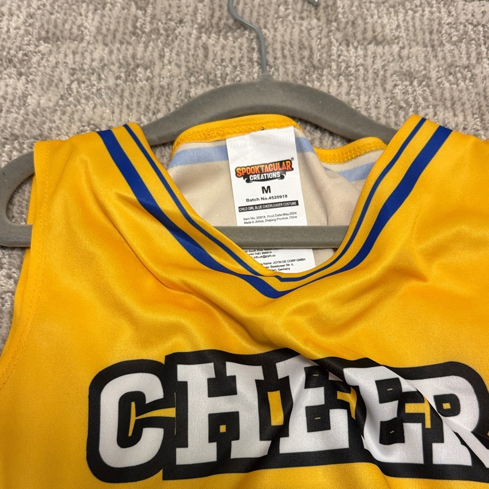Cheerleader Costume Set - Blue and Yellow - Picture 2 of 4
